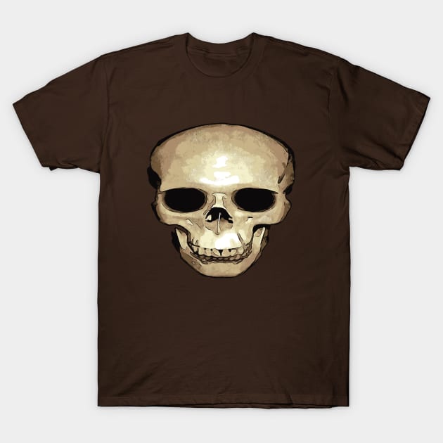 Floating Antique Human Skull T-Shirt by taiche